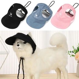 Dog Apparel Adjustable Outdoor Sports Cat Visor Hat Pet Baseball Sun Cap Ear Holes