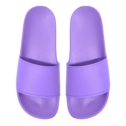 Summer sandals and slippers for men and womens plastic home use flat soft casual sandal shoes mules indoor purple