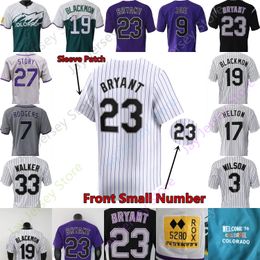 Baseball Jersey Kris Bryant Charlie Blackmon Todd Helton Adael Amador Yanquiel Fernandez Larry Walker McMahon Bard Jones Doyle Bouchard Toglia Rodgers Goodman