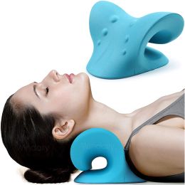 Relaxation Neck Shoulder Relaxer Cervical Traction Device Posture Corrector Chiropractic Pillow Stretcher Neck Massager for Pain Relief