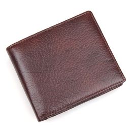 Code 186 Genuine Leather Fashion Men Wallet with Card Holders Po Holder Man Purses High Quality235F