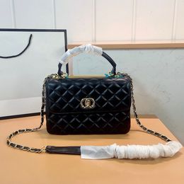 Designer Bag handbag Chain Diamond lattice shoulder bag luxury Classic Black crossbody bag High quality original logo Fashionable women's bags Comes with a handle