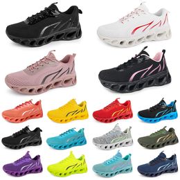 men women running shoes fashion trainer triple black white red yellow purple green blue peach teal purple light pink fuchsia breathable sports sneaker nineteen GAI