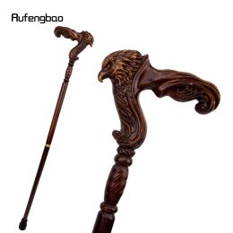 Eagle Brown Wooden Fashion Walking Stick Decorative Vampire Cospaly Party Wood Walking Cane Halloween Mace Wand Crosier 93cm