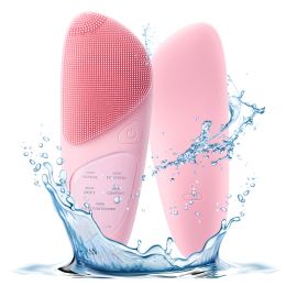 Scrubbers 5 Modes Electric Silicone Facial Cleansing Brush Face Clean Device Facial Massager Vibration Deep Pore Cleansing Face Brush