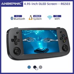 Players Anbernic RG503 Retro Handheld Video Game Console 4.95inch OLED Screen Linux System Portable Game Player RK3566 Bluetooth 5G Wif