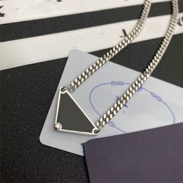 Symbole designer necklace triangle pendant necklaces for women hiphop silver color ladies love trendy men enamel cool street luxury necklaces pretty ZB011 B4