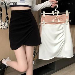 Skirts Women Sweet Irregular A-line Fashion Ulzzang Summer Mini Korean Style Chic Solid All-match Temperament Ladies Casual