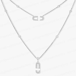 Hot Sales High Quality Classic Messik Series Single Three Diamond Sliding Asymmetric Necklace for Women Designer Jewellery Party Wedding Lovers Gift