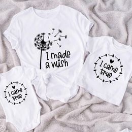 Family Matching Outfits Mommy Kid And Baby Shirts I Made A Tee Came True Es Mothers Day Gift Bodysuit Drop Delivery Kids Maternity Cl Dhxjn