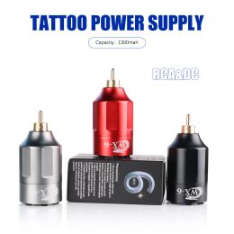 Machine New Version WX6 Wireless Tattoo Power Supply RCA/DC Interface 1300MAH Portable Tattoo Battery for Rotary Machine Pen Supplies