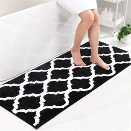 Bath Mats Luxury Bath Mat Non-Slip Bathroom Mat Super Soft Absorbent Microfiber Rug Kitchen Pad Tape Water Shower Floor Carpet Rugs