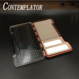 Tools Contemplator Large Size One Side ABS Plastic Fly Flies Boxes Easy Grip Clear View Foam Durable Fly Fishing Lures Box