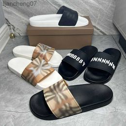 Luxury Designer Slipper Rubber Letter sandals Men Beach Flat Women Luminous Multicolor Couples swimming pool 240223