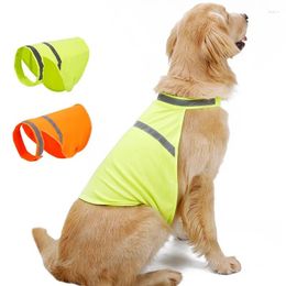 Dog Apparel Breathable Pet Vest High Visibility Reflective Safety Comfortable Night For Outdoor Work Walking Hunting Puppy Clothes