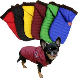 Dog Apparel Pet Down Vest With Hood Clothes Winter Warm Cotton Coat Jacket Puppy Chihuahua