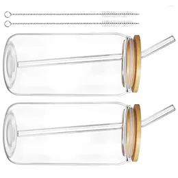 Wine Glasses 2 Sets Party Water Cup Covered Coffee Iced Portable Beverage Stainless Steel For