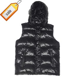 Men's Vests Down Vest Designer Winter Vests Men Jacket Hooded Sleeveless Coat Womens Puffer Coats Embroidered Badge Keep Warm Outerwear