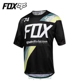 Men's T-shirts Fox Downhill Suit Head Cycling Mountain Bike Racing Motorcycle Short Sleeved Quick Drying T-shirt Mens Top XLSW