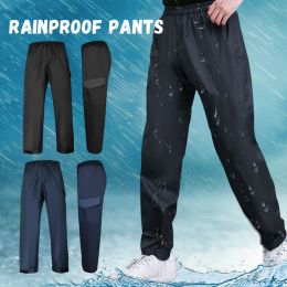 Pants Women Men Rain Pants Outdoor Cycling Pants Rainproof Camping Pants Hiking Fishing Waterproof Pants Unisex Rain Trousers