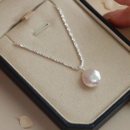 Pendants TOYOOSKY S925 Sterling Silver Light Luxury Temperament Baroque Pearl Necklace Ins Style Women's Neckwear Party Gifts