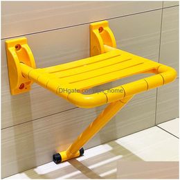 Bath Accessory Set Creative Bathroom Folding Stool Shower Seat Toilet Elderly Bathing Chair - Small For The Disabled Drop Delivery H Dhxcu