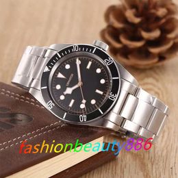 TOP Black Bay watch Bezel Black Dial Automatic Mechincal Movement Pre-Owned Stainless Steel Mens Wristwatch