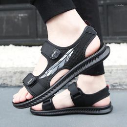 Sandals Outdoor Men's Sports Beach 2024 Summer Open Toe Non-slip Platform Casual For Men Fashion Male Flat Shoes