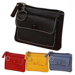 Storage Bags Women Card Wallets With Front Pocket Slim PU Coin Wallet Business Thin Smart Holder Case For Girls