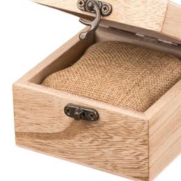 Jewelry Pouches DIY Unpainted Wooden Watch Case Square Display Box Chest For Gadgets