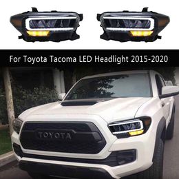 Front Lamp DRL Daytime Running Light Streamer Turn Signal Indicator Headlights For Toyota Tacoma LED Headlight Assembly 15-20