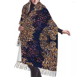 Scarves Personalized Printed Leopard Animal Pattern Scarf Men Women Winter Warm Fashion Versatile Female Shawls Wraps