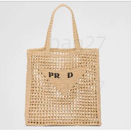 Shoulder Bags Tote Bag Designer bag Straw bag beach bag Fashion Mesh Hollow Woven for Summer Black apricot summer woven bag Vacation bag Large capacity shopping bag