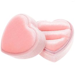 Jewellery Pouches Heart Shaped Ring Box Gift Boxes For Small Engagement Velvet Cloth Display Holder Packaging Miss The