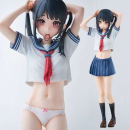 Anime Manga 28cm Sailor Fuku No Mannaka 1/7 PVC Cute Sexy Girl Anime Action Figure Toy Hentai Model Doll Adult Collection Gift