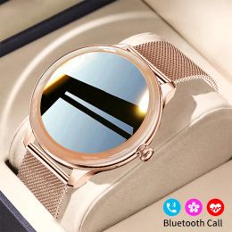 Watches 2022 AMOLED Women Smart Watch Metal Shell Health Bracelet Ladies Bluetooth Call Women's Watches Women Smartwatch For IOS Android