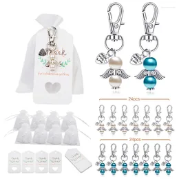 Keychains 48 Baptism Sets Favor Souvenir Favors Guardian Wedding Angels Bags Gift Pendants