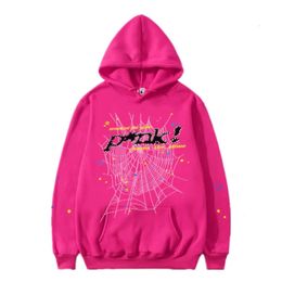 2024 Mens Women Hoodies Young Thug High Quality Designers Hip Hop P*nk Web Puff Print Sp5der 555555 Hoodie Angel Spider Sweatshirts Heavy Fabric Pullover fashion