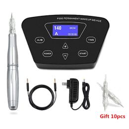 Guns Biomaser P300 Permanent Makeup Machine For Eyebrow Tattoo Microblading Makeup DIY Kit With Needle For Tattoo Machine