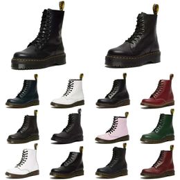 Высококачественные женские док martin boots Женщины черные мужские дизайнер доктор Martteens Boot Женщина Мужская обувь мода зима снежная шорт -ботинок