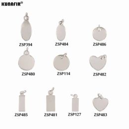 Jewelry With jump ring Good polishing Steel color tags with Laser Engraving logo Stainless steel Tail chain label jewelry accessories