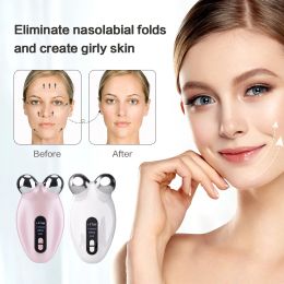 Device EMS Microcurrent Face Lifting Device 3D Roller Facial Massager Anti wrinkle Tighten Skin Rejuvenation Beauty Apparatus With Bag