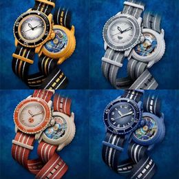 Luxury watch for mens watches ocean 42mm reloj de lujo nylon strap designer watch pacific ocean antarctic ocean indian blue yellow white sd049