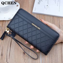 Women's wallet long lattice tassel fashion mobile phone ladies clutch pu star hand strap bag Multiple Colour 582 Q1117231v