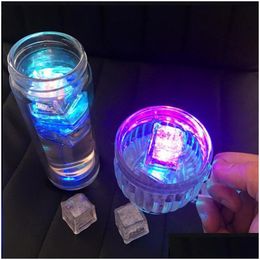 Other Event Party Supplies 2021 Flash Ice Cubes Water-Activated Led Flashlight Put Into Water Drink Bars Wedding Birthday Christma Dhnbr
