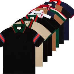 summer mens polo designer shirts italy luxury gg letter embroidery polo t shirt summer leisure men short sleeved tshirt with multiple styles available size m-3xl