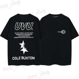 Men's T-shirts Cole Buxton Summer Spring Loose Green Gray White Black T Shirt Men Women High Quality Classic Slogan Print Top Tee with Tag EU Size S-XL 797