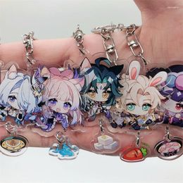 Keychains Anime Keychain Genshin Impact Arataki Itto Kunikuzushi Hanging Animal Man Key Chain Women Accessories Cute Bag Pendant Gifts