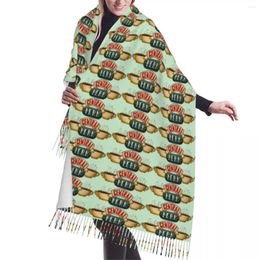 Scarves Female Long Friends Coffee Women Winter Fall Thick Warm Tassel Shawl Wraps Fashion Versatile Scarf