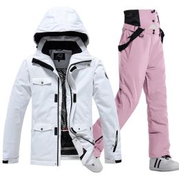 Jackets High Quality Winter Ski Suit Women Brands Ski Jacket and Pant Super Warm Windproof Waterproof Female Skiing Snowboard Clothing
